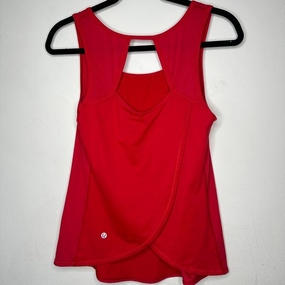 Lululemon Red Moisture Wicking Cut Out Run Speed Squad Tank - Picture 1 of 12